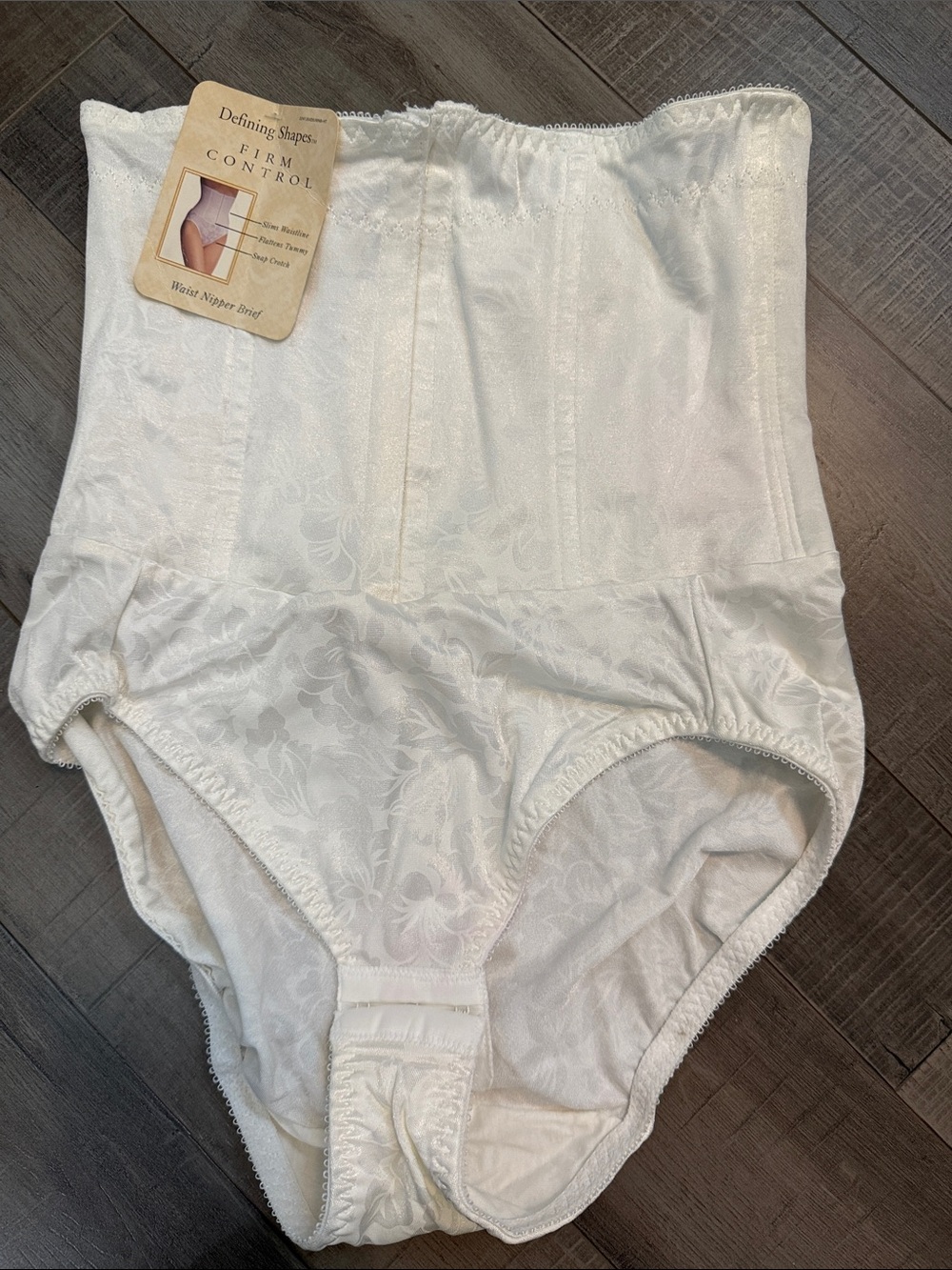 Jaclyn Smith White High-Waist Firm Control Shapewear Brief
